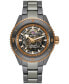 ფოტო #1 პროდუქტის Men's Swiss Automatic Captain Cook Skeleton Gray High-Tech Ceramic & Titanium Bracelet Watch 43mm