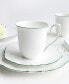 Amelie Forest Green Rim Mugs - Set of 2