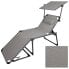 AKTIVE Folding Sun Lounger With Parasol And Cushion