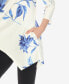 Фото #4 товара Women's Floral Printed Cold Shoulder Tunic Top