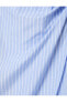Midi Gömlek Elbise Uzun Kollu Anvelop Metal Aksesuarlı Standart Kesim
