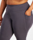 Фото #4 товара Plus Size Compression Cropped Leggings, Created for Macy's