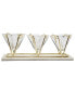 Фото #1 товара 3 Sectional Glass Relish Dish with Brass and Marble Base