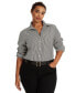 Фото #1 товара Plus-Size Striped Easy Care Cotton Shirt