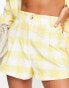 Фото #1 товара River Island co-ord flare short in light yellow check