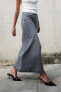 Z1975 denim midi skirt with slit