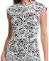 Фото #3 товара Teri Jon By Rickie Freeman Scroll Embroidered Lace A-Line Dress Women's Black 4