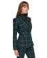 ფოტო #3 პროდუქტის Women's Plaid Two-Button Blazer