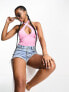 Фото #1 товара Pieces halterneck bodysuit in pink