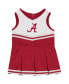 ფოტო #3 პროდუქტის Girls Infant Crimson Alabama Crimson Tide Time For Recess Cheer Dress