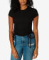 ფოტო #1 პროდუქტის Juniors' Ribbed Side-Ruched Top