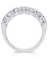 ფოტო #5 პროდუქტის Certified Seven Diamond Station Band Ring in 14k White Gold (1-1/2 ct. t.w.)