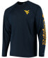 ფოტო #2 პროდუქტის Men's PFG Navy West Virginia Mountaineers Terminal Tackle Omni-Shade Long Sleeve T-shirt
