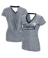 ფოტო #2 პროდუქტის Women's Navy New York Yankees Halftime Back Wrap Top V-Neck T-shirt