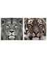 Фото #1 товара King of the Jungle Lion Eye of the Tiger Frameless Free Floating Tempered Glass Panel Graphic Wall Art, 38" x 38" x 0.2"