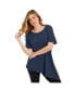 Plus Size June + Vie Short-Sleeve Asymmetrical Tunic