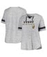 ფოტო #1 პროდუქტის Women's Heather Gray Vegas Golden Knights Plus Size Lace-Up T-Shirt