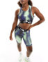 The North Face Training Aracar cropped tanklette in green dot print Exclusive at ASOS