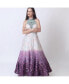 ფოტო #1 პროდუქტის Women's Lavender Ombre Floral Gown with Intricate Hand Embellished Neckline