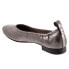 Trotters Gia T2252-033 Womens Gray Narrow Leather Ballet Flats Shoes