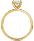 ფოტო #4 პროდუქტის Diamond Solitaire Oval-Cut Diamond Engagement Ring (1/2 ct. t.w.) in 14k Gold