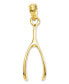 ფოტო #1 პროდუქტის 14k Gold Charm, Wishbone Charm