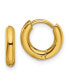 ფოტო #1 პროდუქტის Stainless Steel Polished Yellow plated Hinged Hoop Earrings