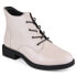 Vinceza W JAN243 beige patent insulated ankle boots