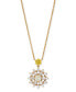 Фото #2 товара Eliot Cubic Zirconia & Crystal Snowflake Pendant Necklace, 16" + 2" extender, Created for Macy's