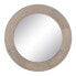Wall mirror White Natural Crystal Mango wood MDF Wood Vertical Circular 91,5 x 3,8 x 91,5 cm