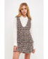 Фото #2 товара Women's Tweed Pinafore Dress