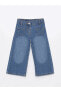 LCW baby Beli Lastikli Basic Kız Bebek Jean Pantolon