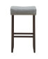 Фото #5 товара Set of 2 Nailhead Saddle Bar Stools 29" Height