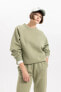 Фото #6 товара Oversize Fit Bisiklet Yaka Kalın Sweatshirt V2697az23wn