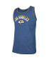 Фото #3 товара Men's Heathered Royal Los Angeles Rams Ringer Tri-Blend Tank Top