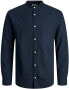 Фото #1 товара Pánská košile JJELINEN Slim Fit 12248581 Navy Blazer