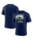 Фото #1 товара Men's Heathered College Navy Seattle Seahawks End Around Tri-Blend T-shirt