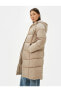 Фото #4 товара Пальто длинное с утеплителем, с капюшоном и карманами Koton