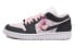 Фото #2 товара 【定制球鞋】 Jordan Air Jordan 1 Low OKHR 花 挂饰 腮红 做旧 晕染 低帮 复古篮球鞋 GS 黑粉 / Кроссовки Jordan Air Jordan DB6480-100