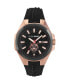 ფოტო #1 პროდუქტის Men's Tigermaster Three Hand Date Quartz Black Silicone 47MM