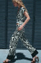 SATIN PRINT TROUSERS