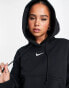 Фото #3 товара Nike mini swoosh extra oversized pullover hoodie in black and sail