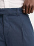 New Look relaxed fit suit trousers in dark blue