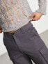 Фото #4 товара ADPT loose fit cargo trouser in dark grey