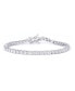 ფოტო #1 პროდუქტის Cubic Zirconia "S" Link Bracelet in Silver Plate