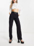 Фото #1 товара COLLUSION belted pinstripe tailored trouser in black