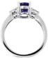 Фото #3 товара Кольцо Macy's Tanzanite & Diamond in 14k White Gold