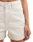 & Other Stories linen blend denim shorts in ecru