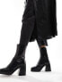 Фото #2 товара ASOS DESIGN Rover heeled leather boots in black