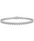 ფოტო #1 პროდუქტის Men's Diamond Tennis Bracelet (1 ct. t.w.) in Sterling Silver